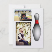 Bowling Birthday-kaart Kaart (Achterkant)