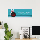 Bowling Birthday Party Banner Poster (Thuiskantoor)