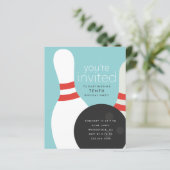 Bowling Birthday Party Invitation (Staand voorkant)