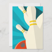 Bowling Birthday Party Invitation Kaart (Achterkant)