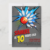 Bowling Birthday Party Kaart (Voorkant)