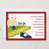 Bowling Birthday Party - Uitnodigingen (Voorkant)