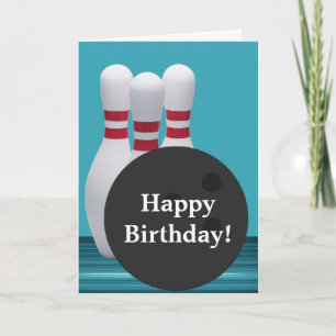 Bowling Birthday Wenskaart Kaart