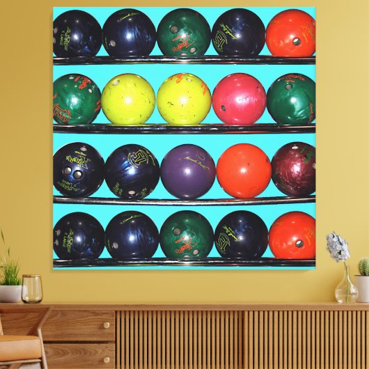 Bowling Blitz Canvas Afdruk (Insitu (Woonkamer))
