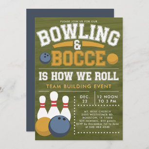 Bowling Bocce Team Community Church Business Kaart