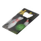 Bowling Bottle Open Kredietkaart Flessenopener (Voorkant Gekanteld)