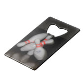 Bowling Bottle Open Kredietkaart Flessenopener (Achterkant Gekanteld)
