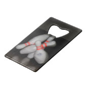 Bowling Bottle Open Kredietkaart Flessenopener (Achterkant Gekanteld)