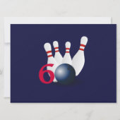 Bowling, bowler Invitation du 60e anniversaire. (Devant)