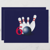 Bowling, bowler Invitation du 60e anniversaire. (Devant / Derrière)