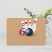 Bowling, bowler Invitation du 60e anniversaire. (Debout devant)