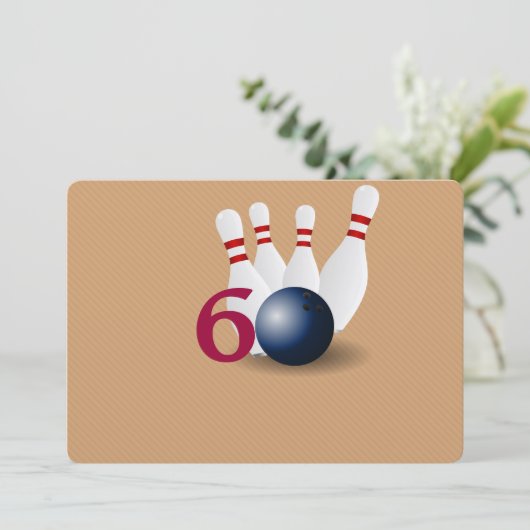 Bowling, bowler Invitation du 60e anniversaire. (Debout devant)