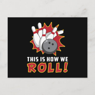 Bowling Bowler Strike Sport Team Bowl Grappig cade Briefkaart
