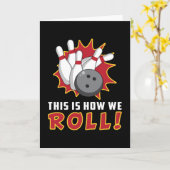 Bowling Bowler Strike Sport Team Bowl Grappig cade Kaart (Gele Bloem)