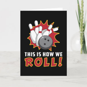 Bowling Bowler Strike Sport Team Bowl Grappig cade Kaart