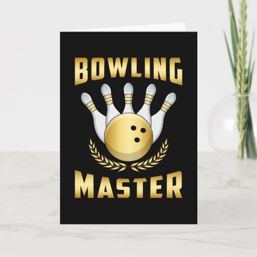 Bowling Bowler Strike Team Bowl Sport Grappig gesc Kaart (Voorkant)