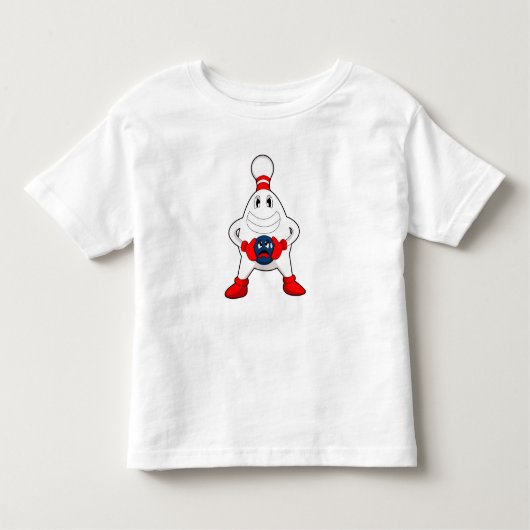 Bowling Bowling pin Bowling ball Kinder Shirts (Voorkant)
