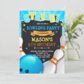 Bowling bowling soirée invitation (Debout devant)