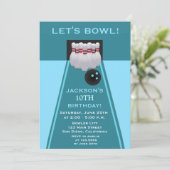 Bowling Boy Anniversaire Fête Invitation (Debout devant)