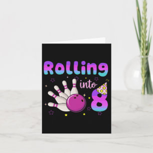 Bowling Boy Girl Verjaardag Rolling In 8 Grappige Kaart