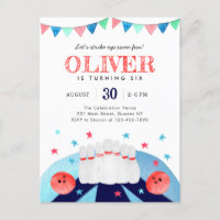 Bowling Boy Verjaardagsfeestje Strike Up Some Fun