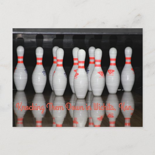 Bowling Briefkaart (Voorkant)