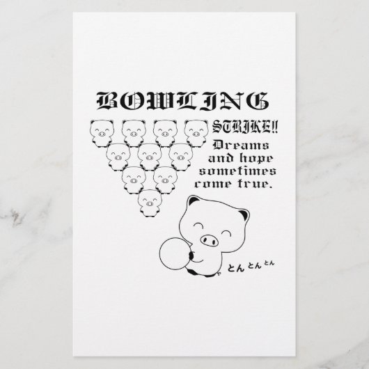 Bowling Briefpapier (Voorkant)