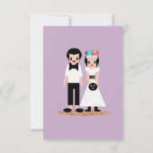 Bowling bruid en bruidegom kaart (Achterkant)