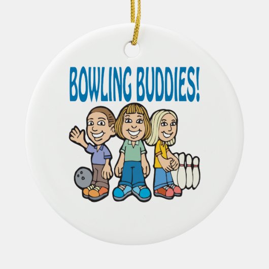Bowling Buddies Keramisch Ornament (Voorkant)