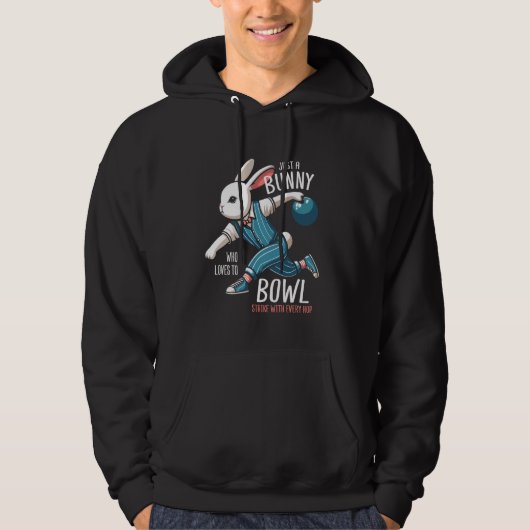 Bowling Bunny Rabbit Bowler Hoodie (Voorkant)