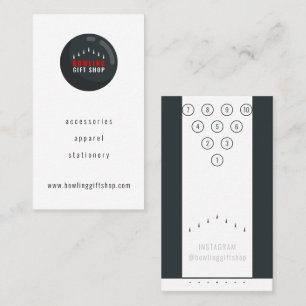 Bowling Business   Lijn Bowling Pins Gutter Foul Visitekaartje