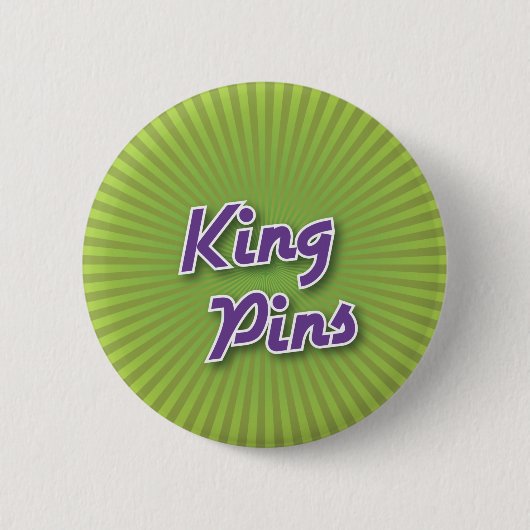 Bowling-Button: King Pins Ronde Button 5,7 Cm (Voorkant)