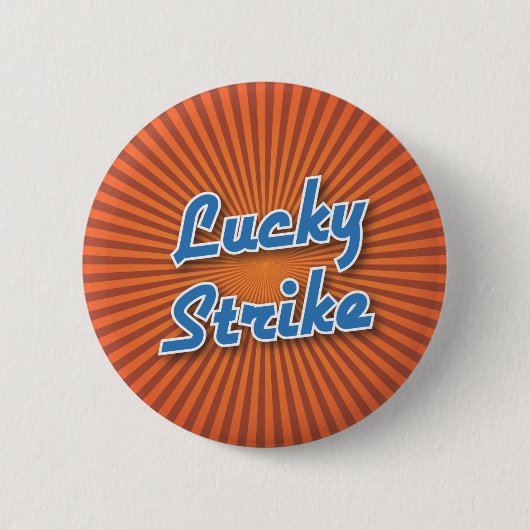 Bowling-Button: Lucky Strike Ronde Button 5,7 Cm (Voorkant)