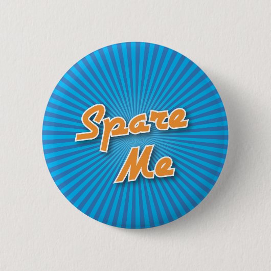 Bowling-Button: Spare Me Ronde Button 5,7 Cm (Voorkant)