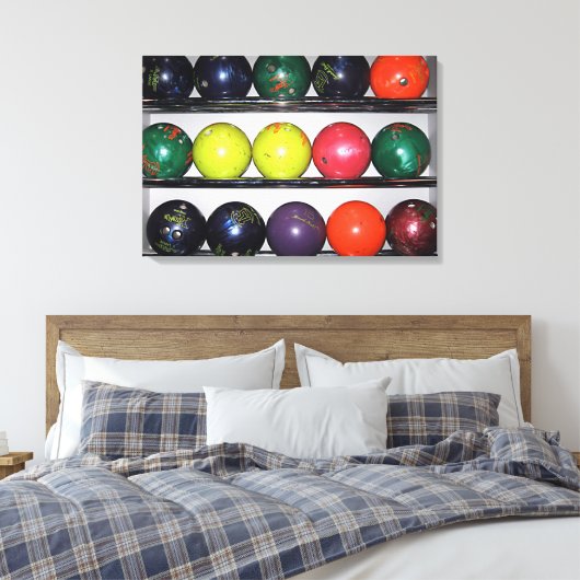 Bowling Canvas Print (Insitu (Slaapkamer))