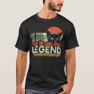 Bowling Cat Pa het Man de mythe de legende vintag T-shirt