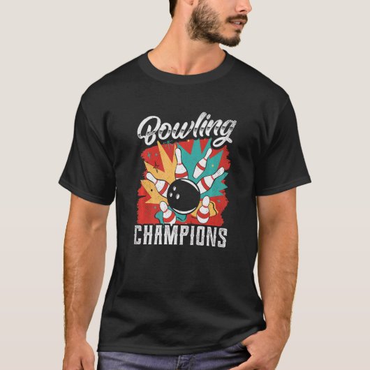 Bowling Champions Crew Bowler Team Hobby T-shirt (Voorkant)