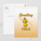 Bowling Chick Briefkaart (Voorkant / Achterkant)