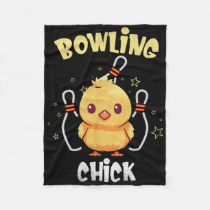 Bowling Chick Grappige Kip Atleet Bowler Mannen Vr Fleece Deken