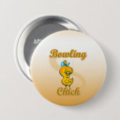 Bowling Chick Ronde Button 7,6 Cm (Voorkant /achterkant)