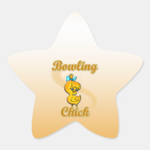 Bowling Chick Ster Sticker