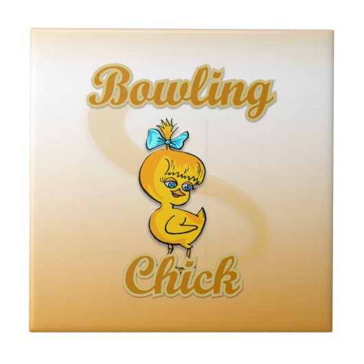 Bowling Chick Tegeltje (Voorkant)