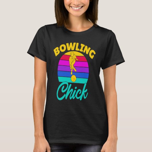 Bowling Chick Women Team Bowler T-shirt (Voorkant)