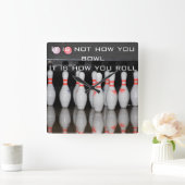 Bowling Clock Vierkante Klok (Huis)
