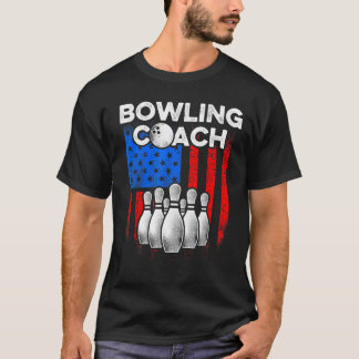 Bowling Coach Usa Vlag Speler  Instructeur Da1 T-shirt
