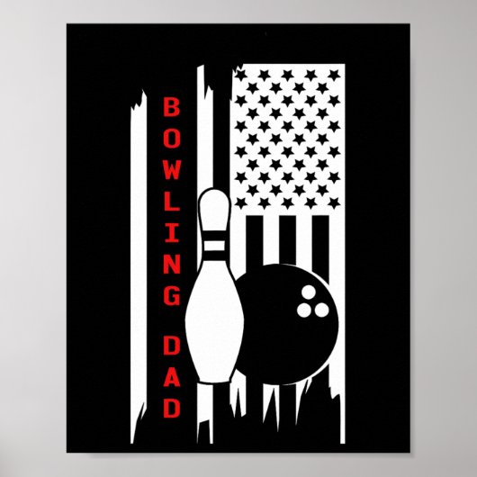 Bowling Dad Bowling Kleding - Bowling Poster (Voorkant)