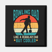 Bowling Dad Cooler Retro Vaderdag Bowler Daddy Magneet (Voorkant)