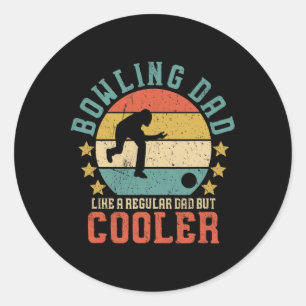 Bowling Dad Funny Vaderdag Gift voor Bo Ronde Sticker