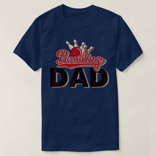 Bowling Dad Retro Vaderdag Sport T-Shi T-shirt (Design voorkant)