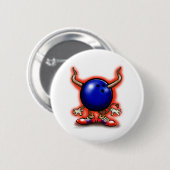 Bowling Demon Ronde Button 5,7 Cm (Voorkant /achterkant)